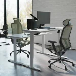 Air Lite Height Adjustable Standing Desk with Cable Ports