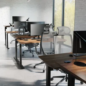 Air Lite Height Adjustable Standing Desk with Cable Ports