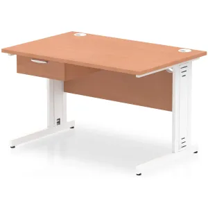 Impulse Cable Managed Rectangular Office Desk with Storage