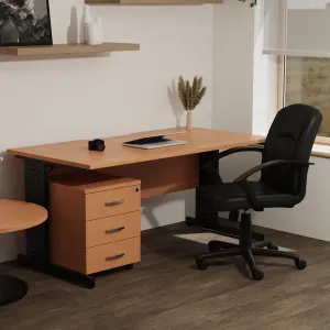Impulse Cable Managed Rectangular Office Desk