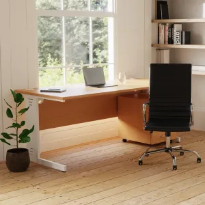 Impulse Cable Managed Rectangular Office Desk