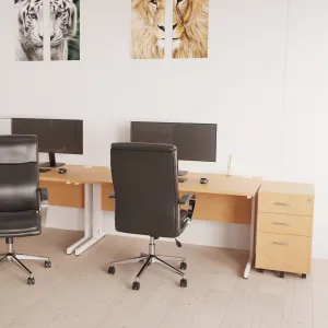 Impulse Cable Managed Rectangular Office Desk