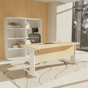 Impulse Cable Managed Rectangular Office Desk