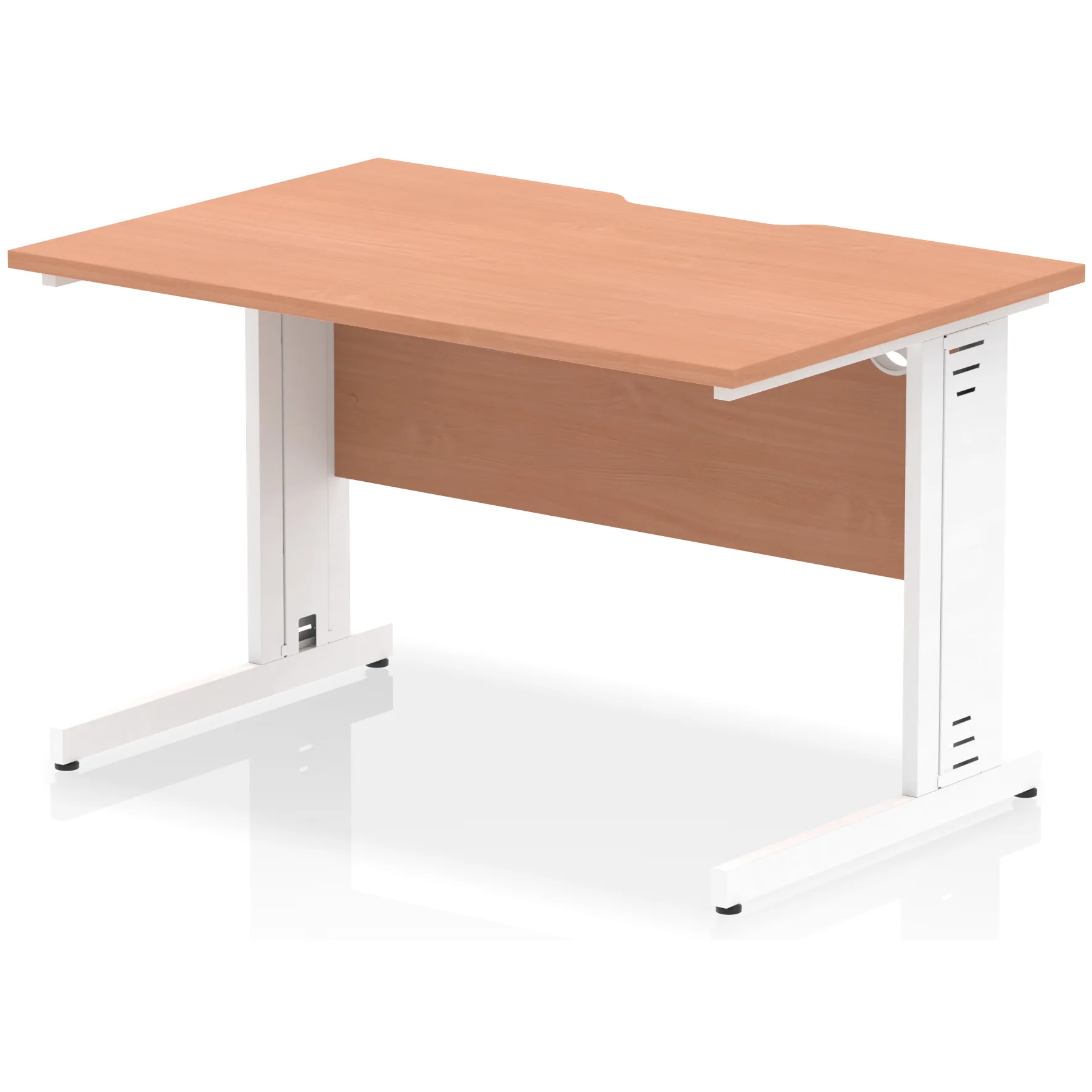 Impulse Cable Managed Scalloped Rectangular Office Desk