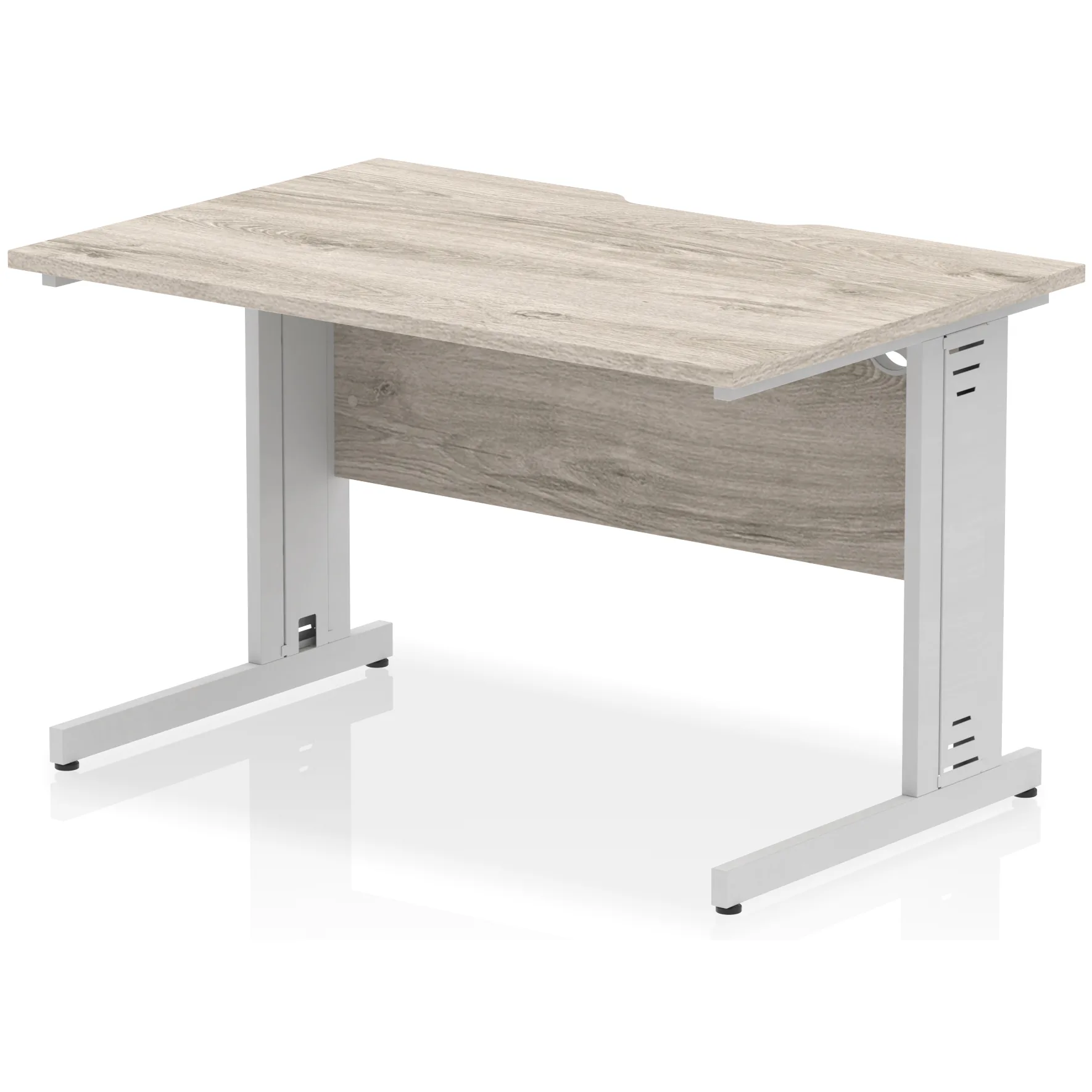 Impulse Cable Managed Scalloped Rectangular Office Desk