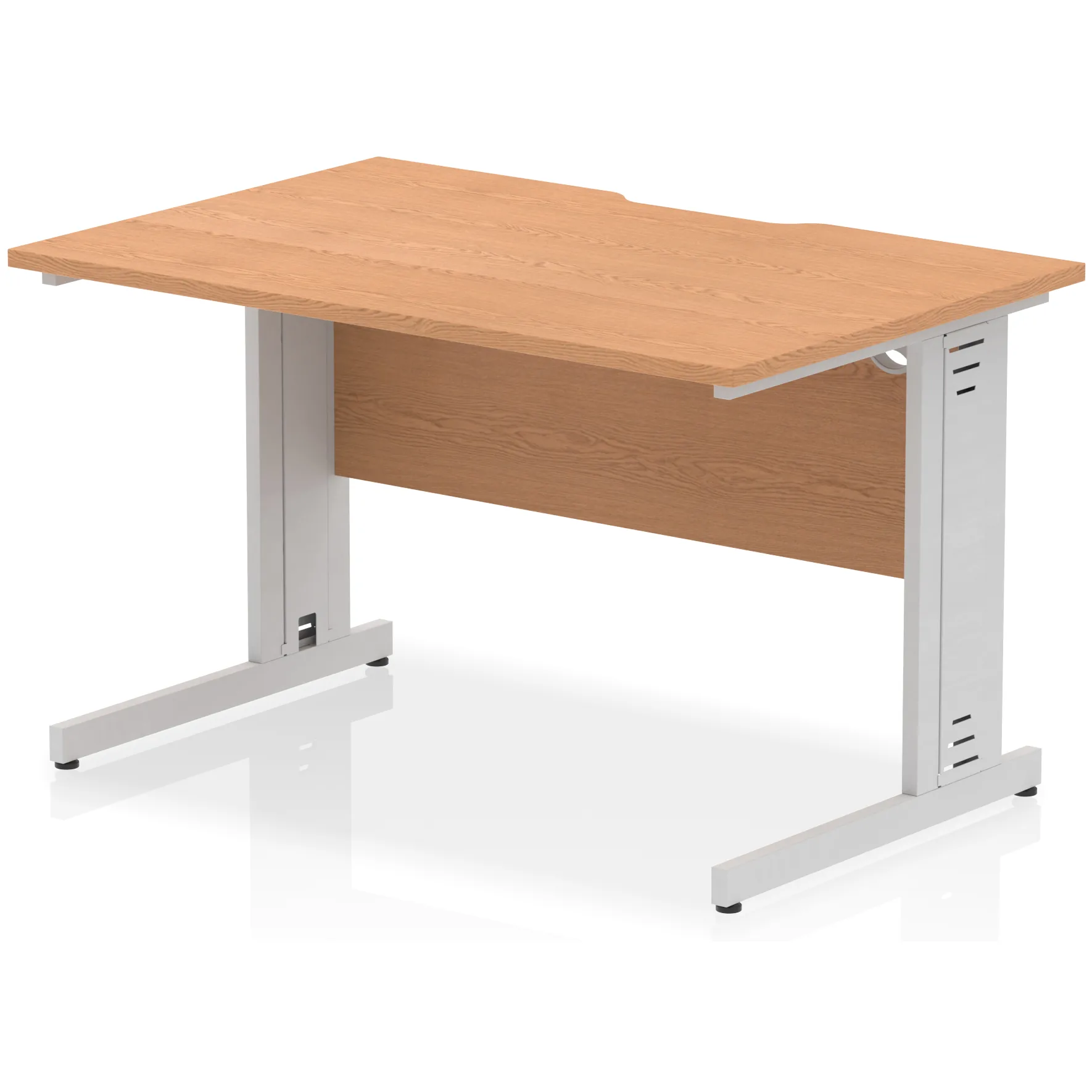 Impulse Cable Managed Scalloped Rectangular Office Desk
