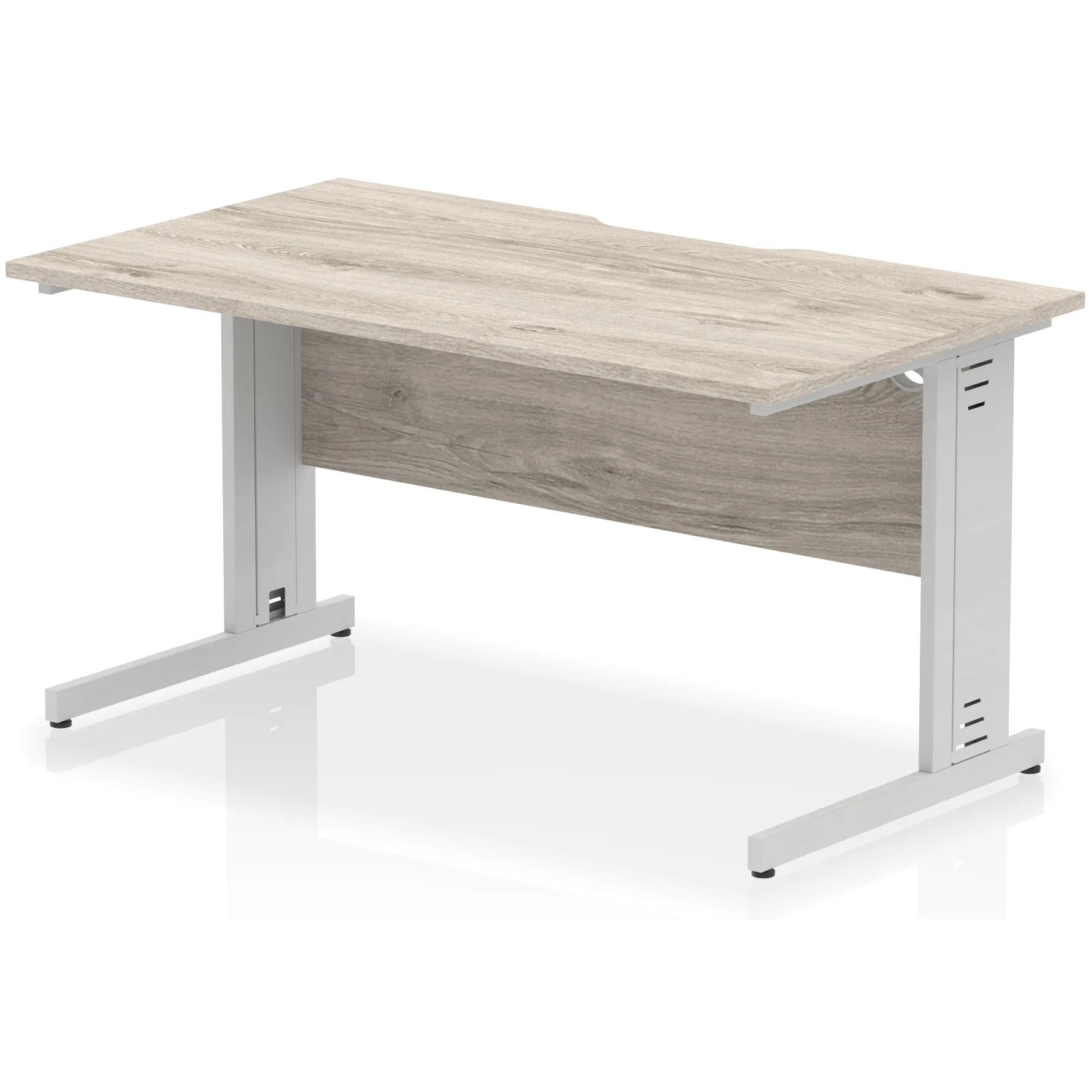 Impulse Cable Managed Scalloped Rectangular Office Desk