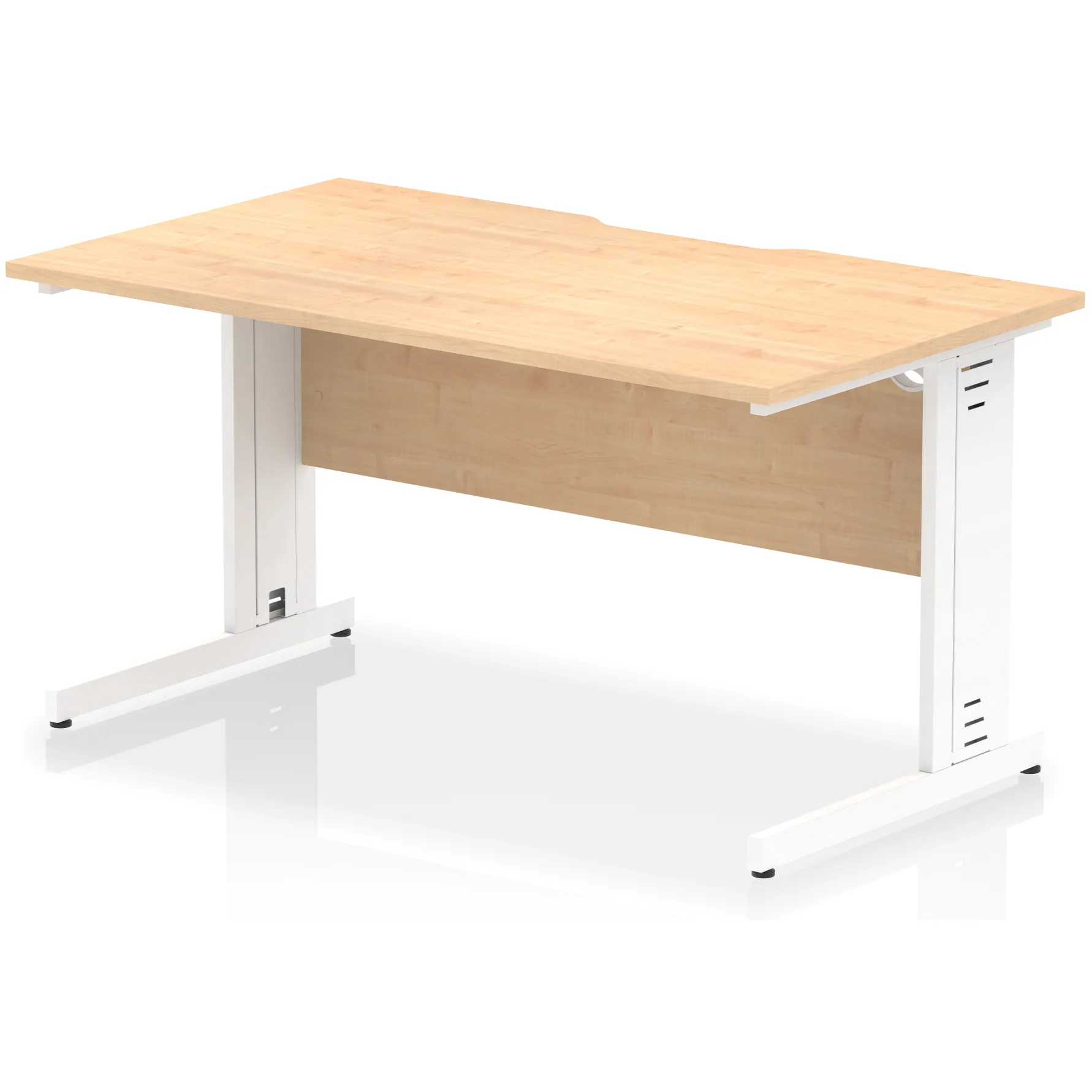 Impulse Cable Managed Scalloped Rectangular Office Desk