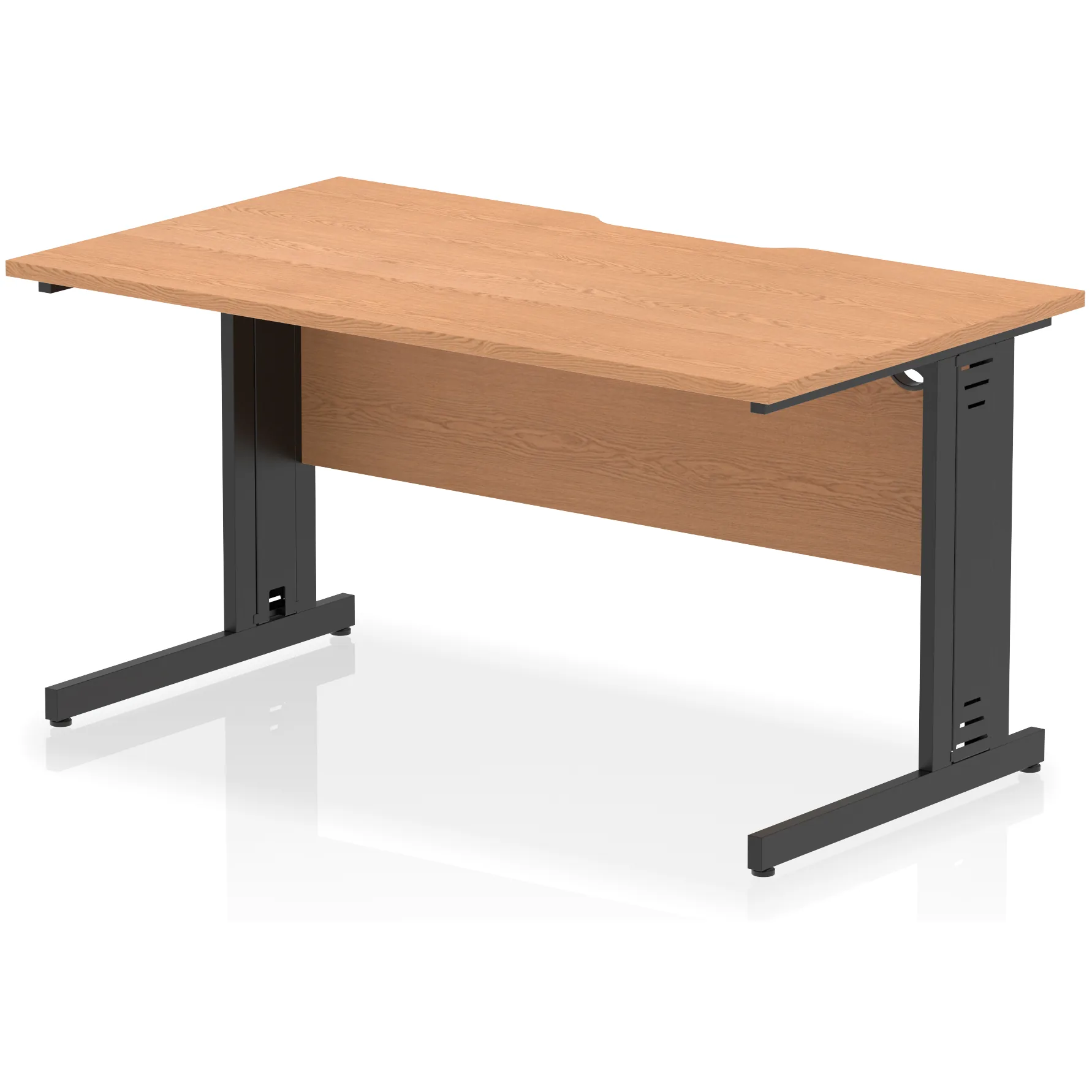 Impulse Cable Managed Scalloped Rectangular Office Desk