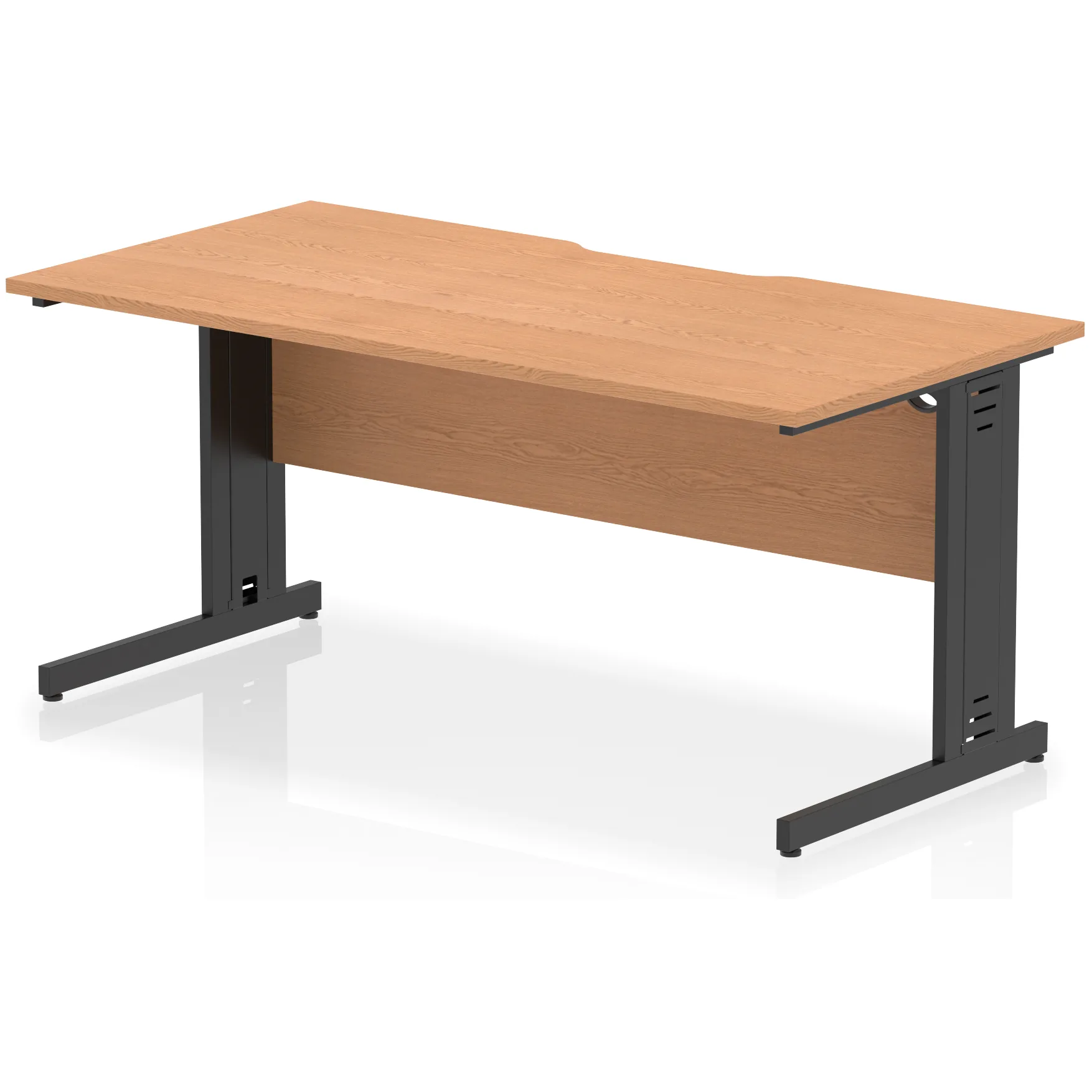 Impulse Cable Managed Scalloped Rectangular Office Desk