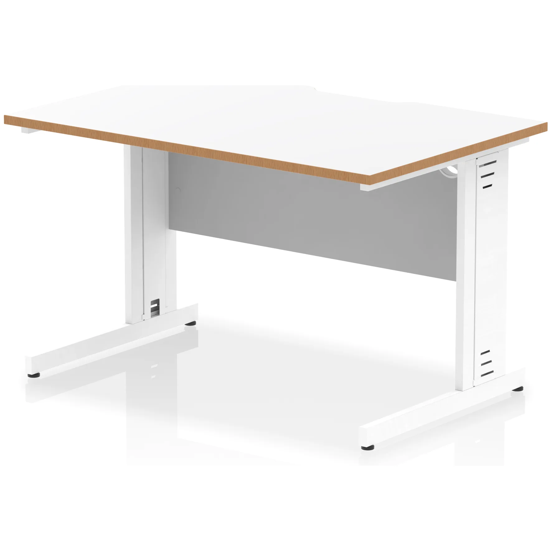 Impulse Cable Managed Scalloped Rectangular Office Desk