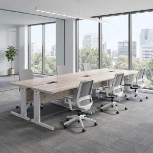 Impulse Cable Managed Scalloped Rectangular Office Desk