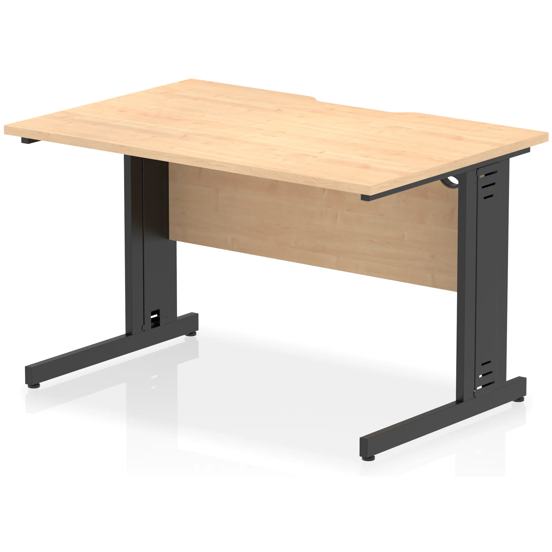 Impulse Cable Managed Scalloped Rectangular Office Desk