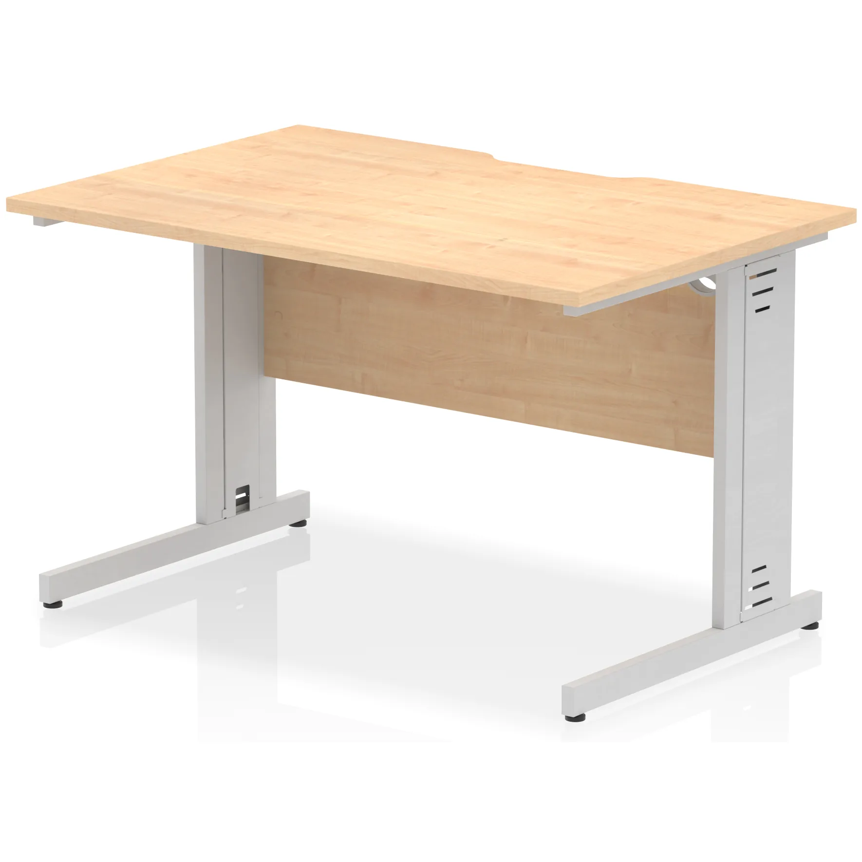 Impulse Cable Managed Scalloped Rectangular Office Desk