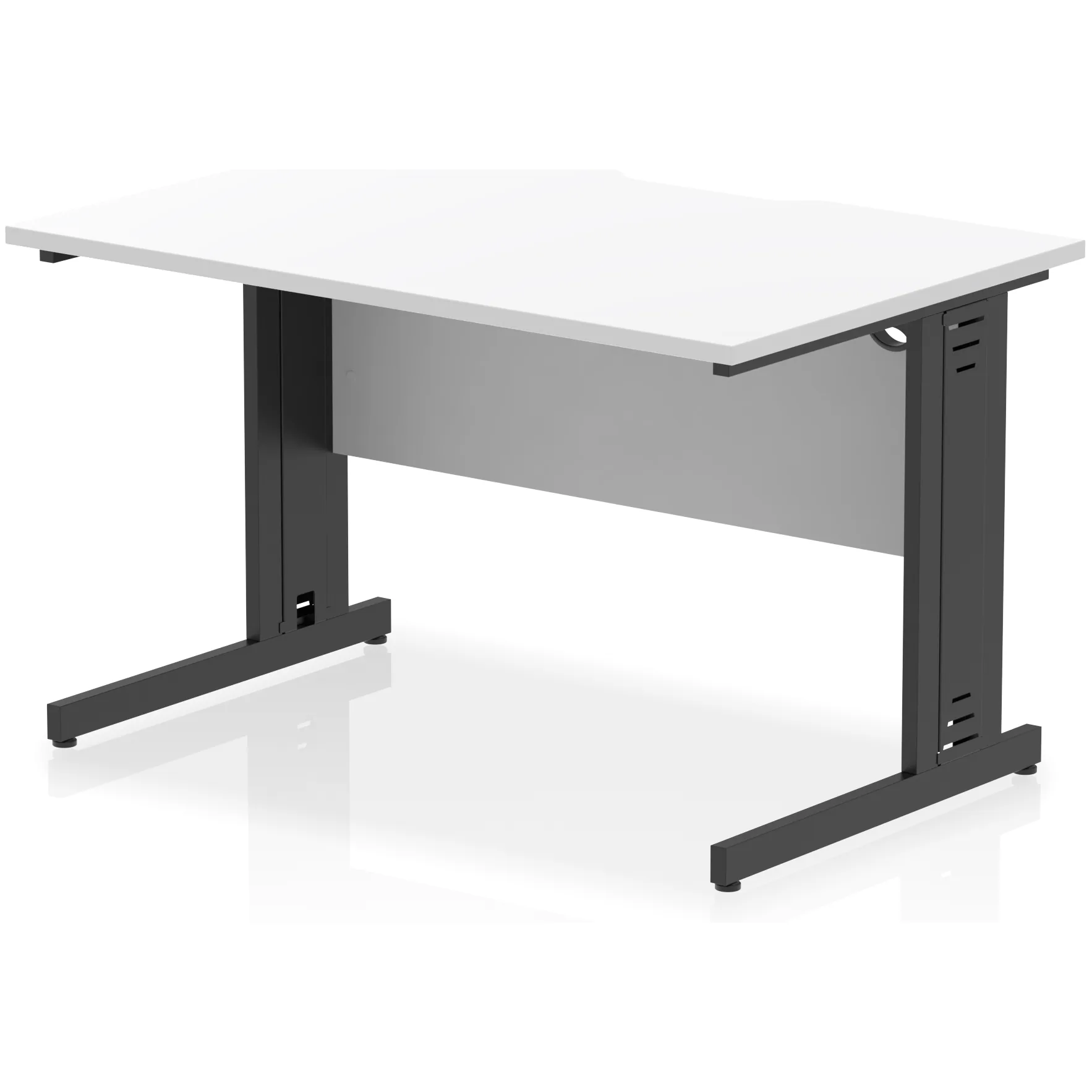 Impulse Cable Managed Scalloped Rectangular Office Desk