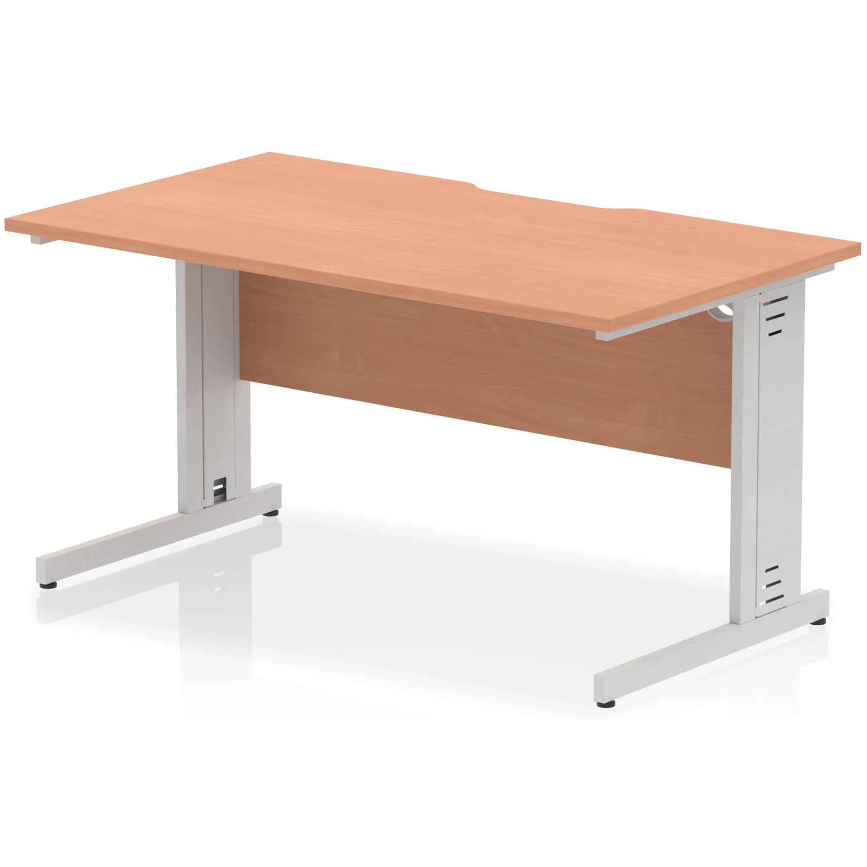 Impulse Cable Managed Scalloped Rectangular Office Desk