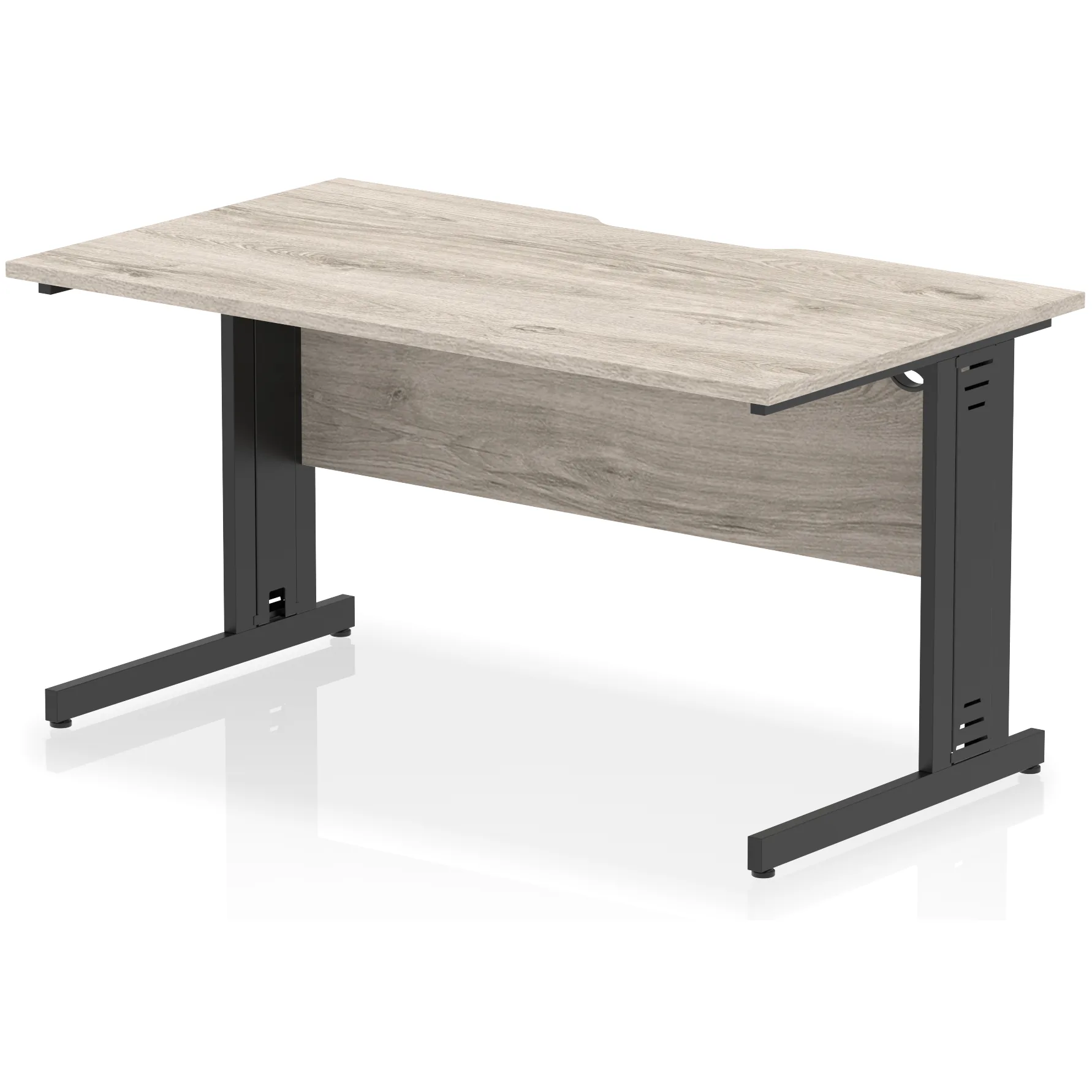 Impulse Cable Managed Scalloped Rectangular Office Desk