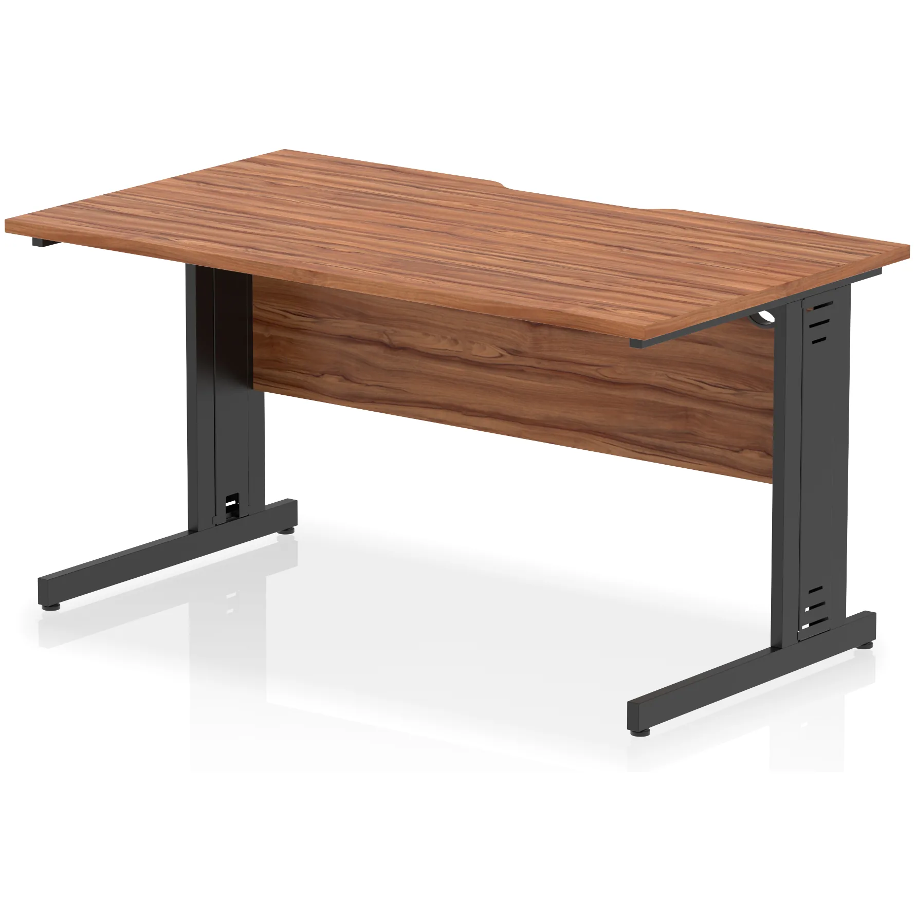 Impulse Cable Managed Scalloped Rectangular Office Desk