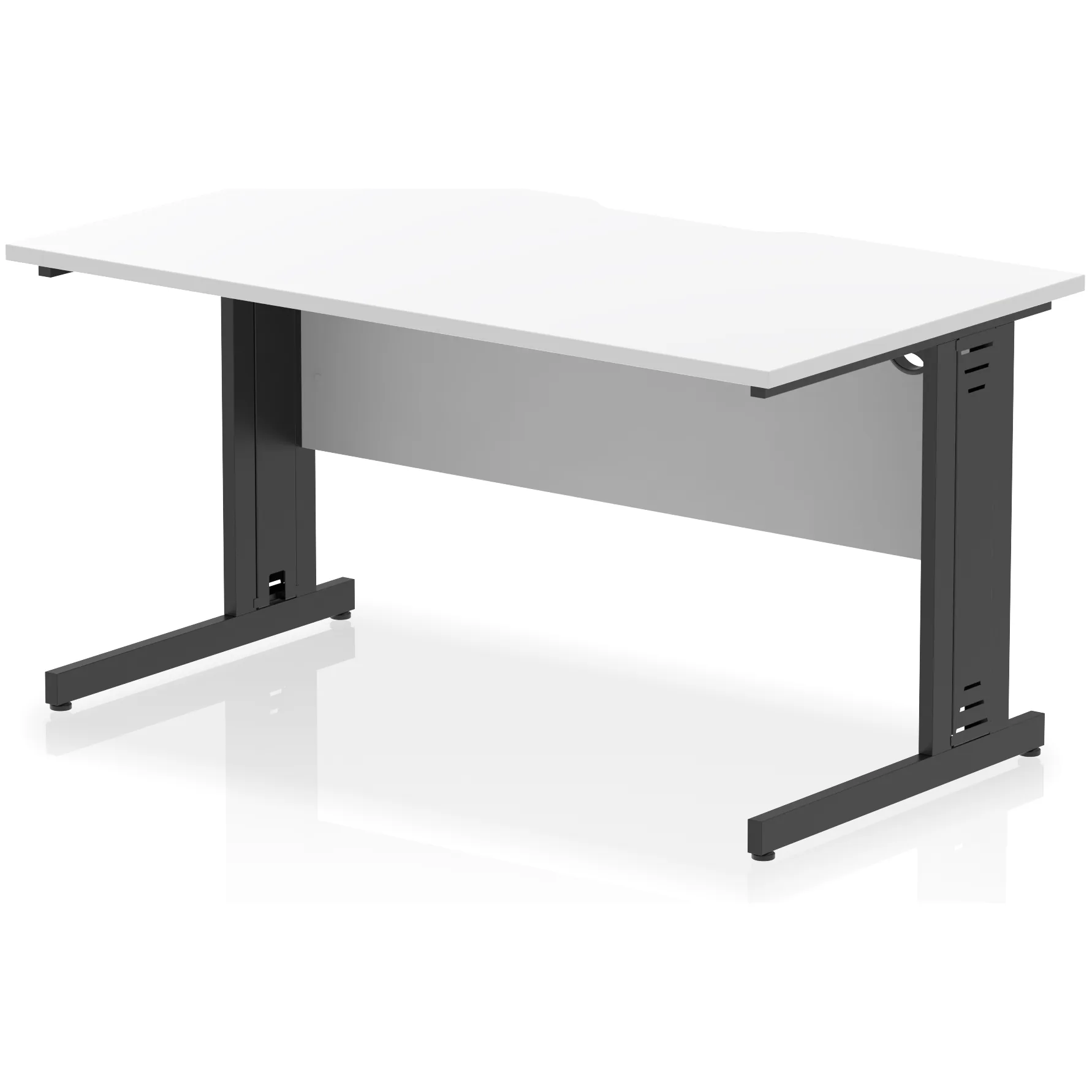Impulse Cable Managed Scalloped Rectangular Office Desk