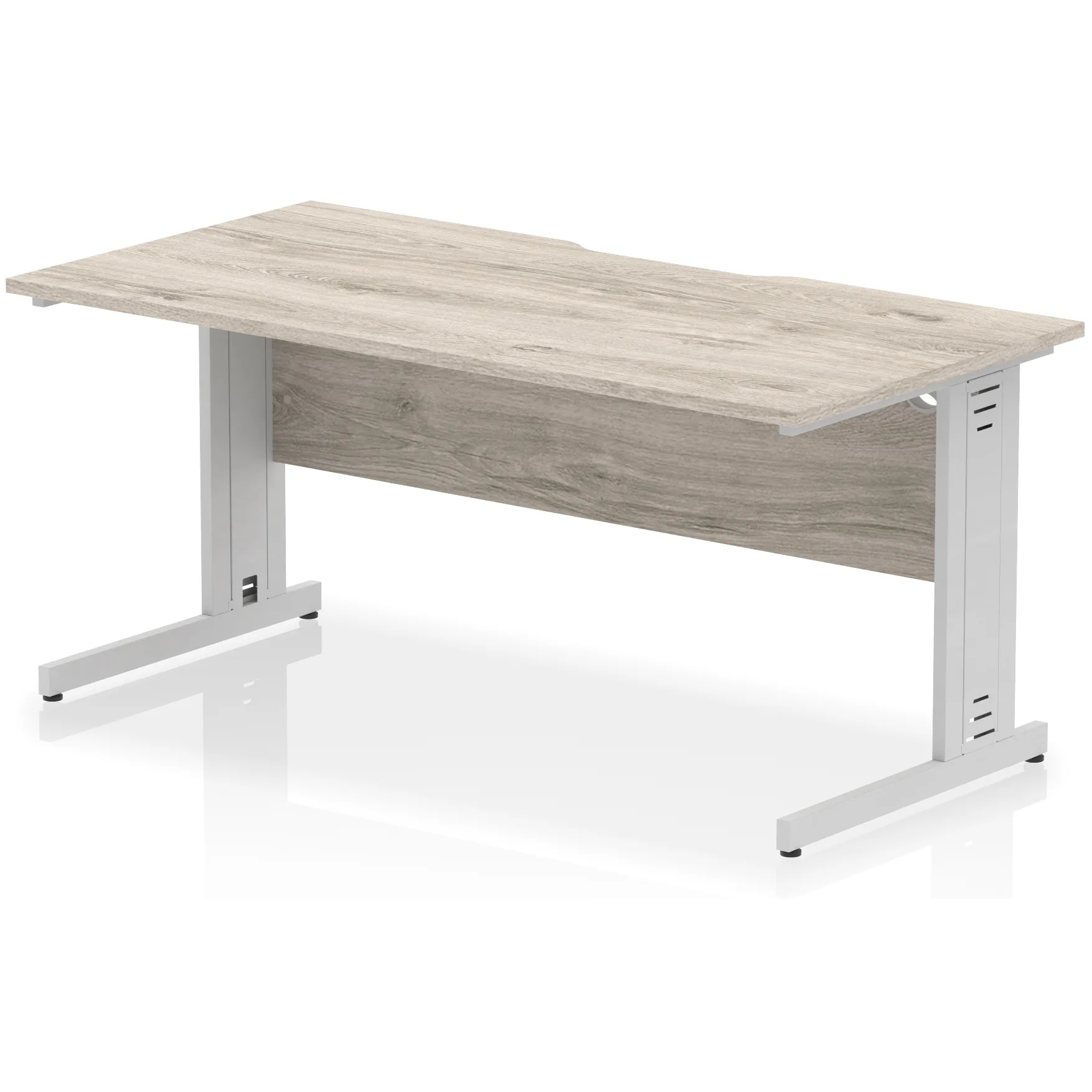 Impulse Cable Managed Scalloped Rectangular Office Desk