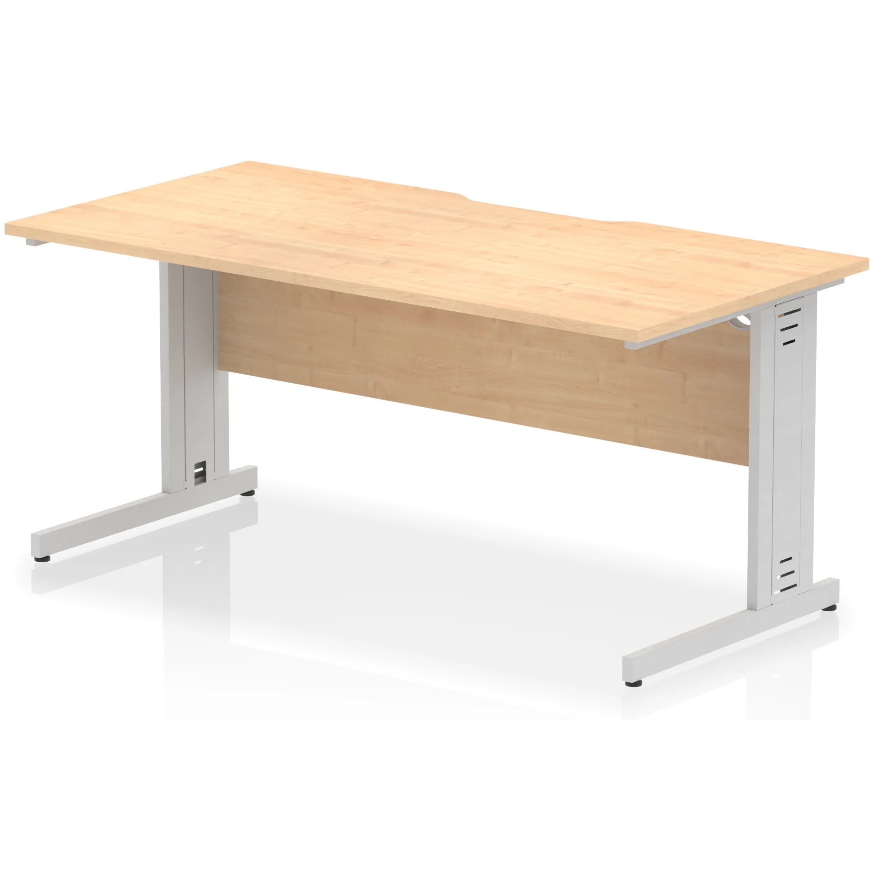 Impulse Cable Managed Scalloped Rectangular Office Desk