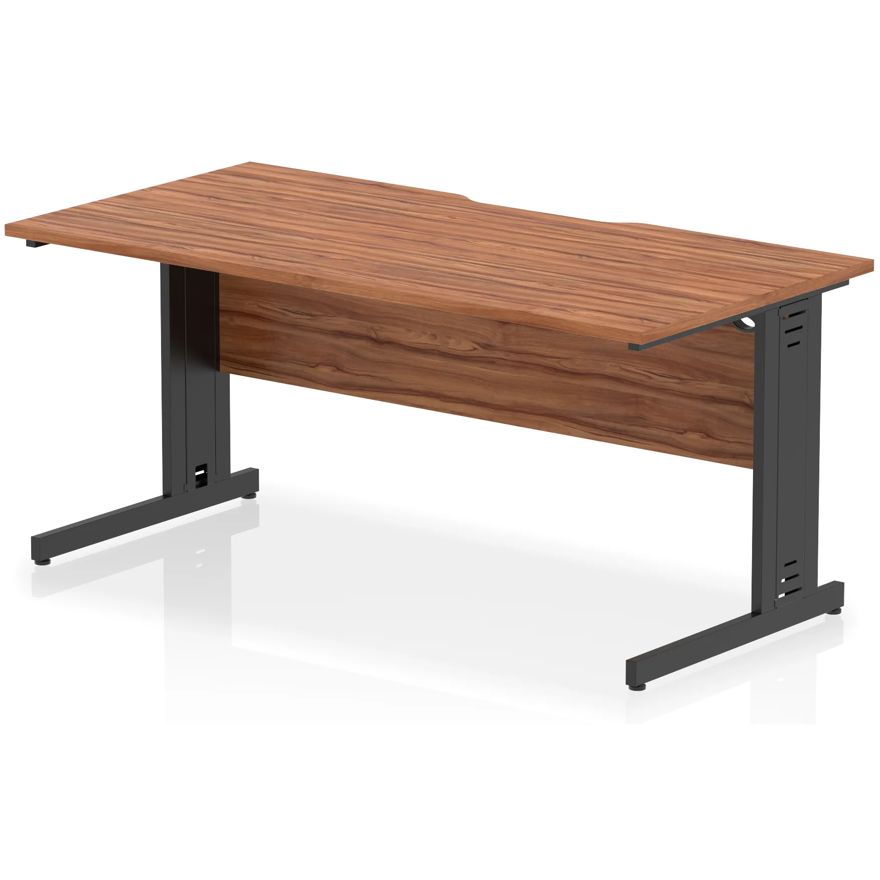 Impulse Cable Managed Scalloped Rectangular Office Desk