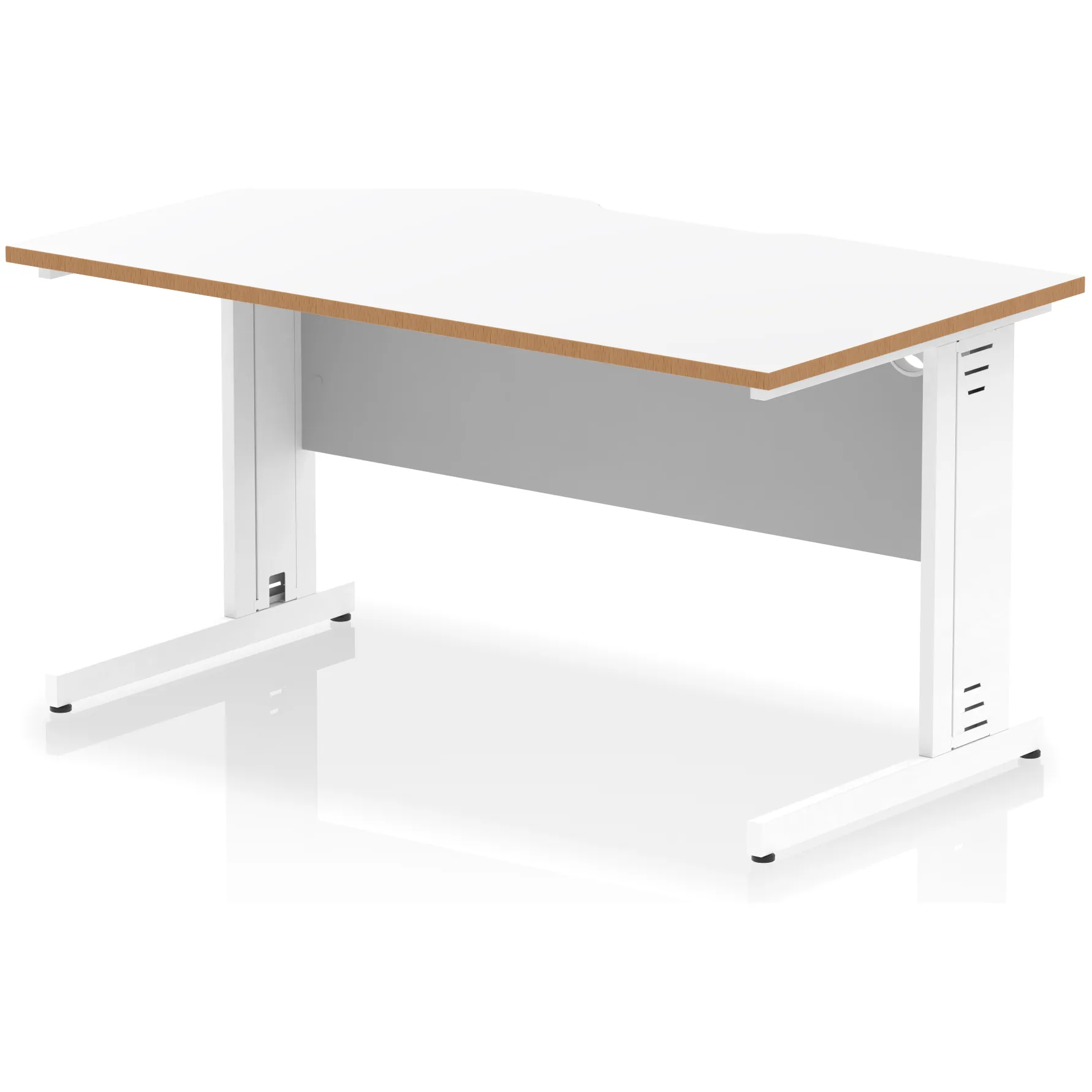 Impulse Cable Managed Scalloped Rectangular Office Desk
