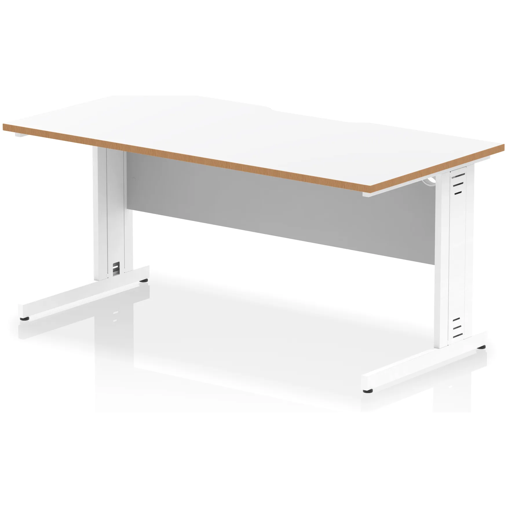 Impulse Cable Managed Scalloped Rectangular Office Desk