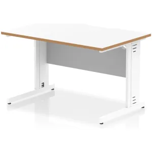 Impulse Cable Managed Scalloped Rectangular Office Desk