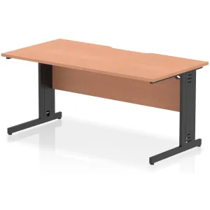 Impulse Cable Managed Scalloped Rectangular Office Desk