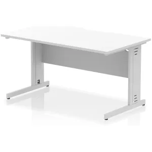 Impulse Cable Managed Scalloped Rectangular Office Desk