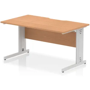 Impulse Cable Managed Scalloped Rectangular Office Desk