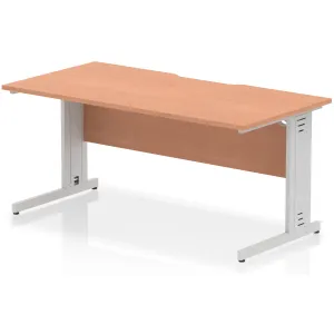 Impulse Cable Managed Scalloped Rectangular Office Desk