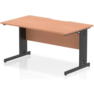 Impulse Cable Managed Scalloped Rectangular Office Desk