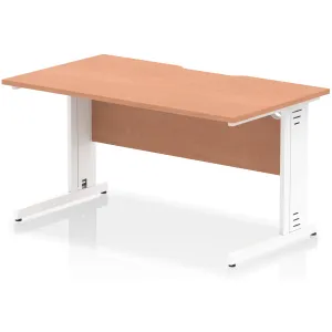 Impulse Cable Managed Scalloped Rectangular Office Desk