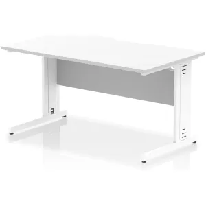 Impulse Cable Managed Scalloped Rectangular Office Desk