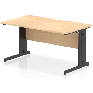 Impulse Cable Managed Scalloped Rectangular Office Desk