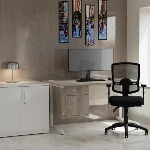 Impulse Cantilever Rectangular Office Desk with Storage