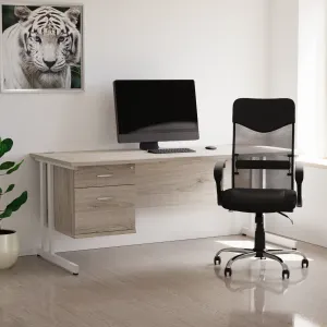 Impulse Cantilever Rectangular Office Desk with Storage