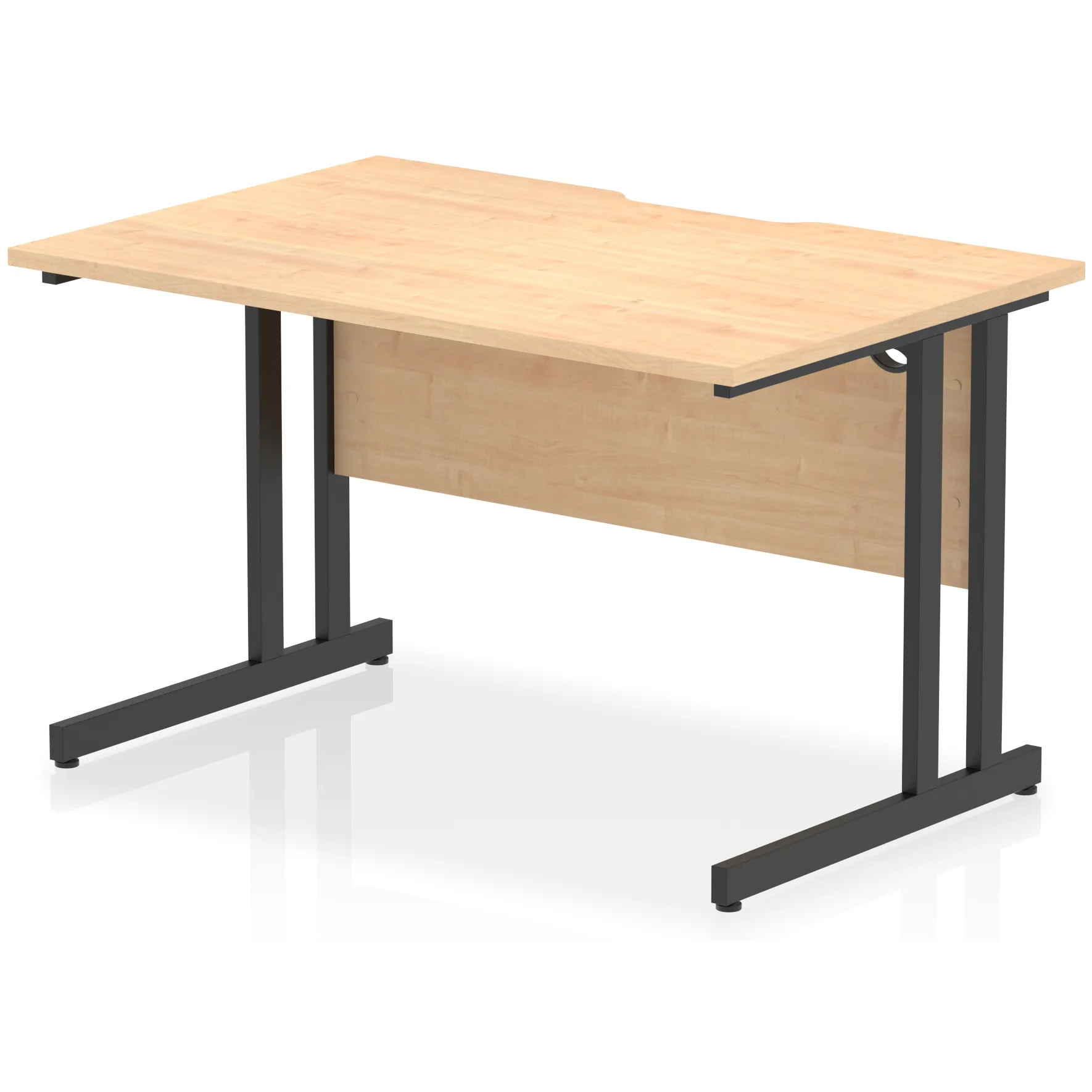 Impulse Cantilever Scalloped Rectangular Office Desk