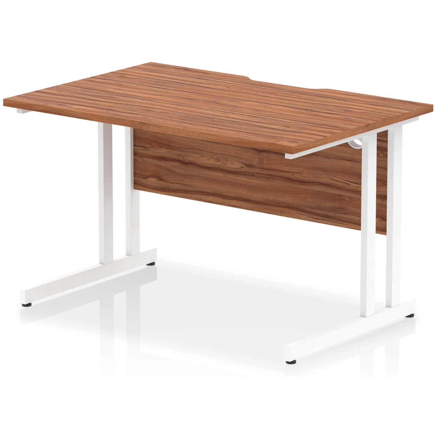 Impulse Cantilever Scalloped Rectangular Office Desk