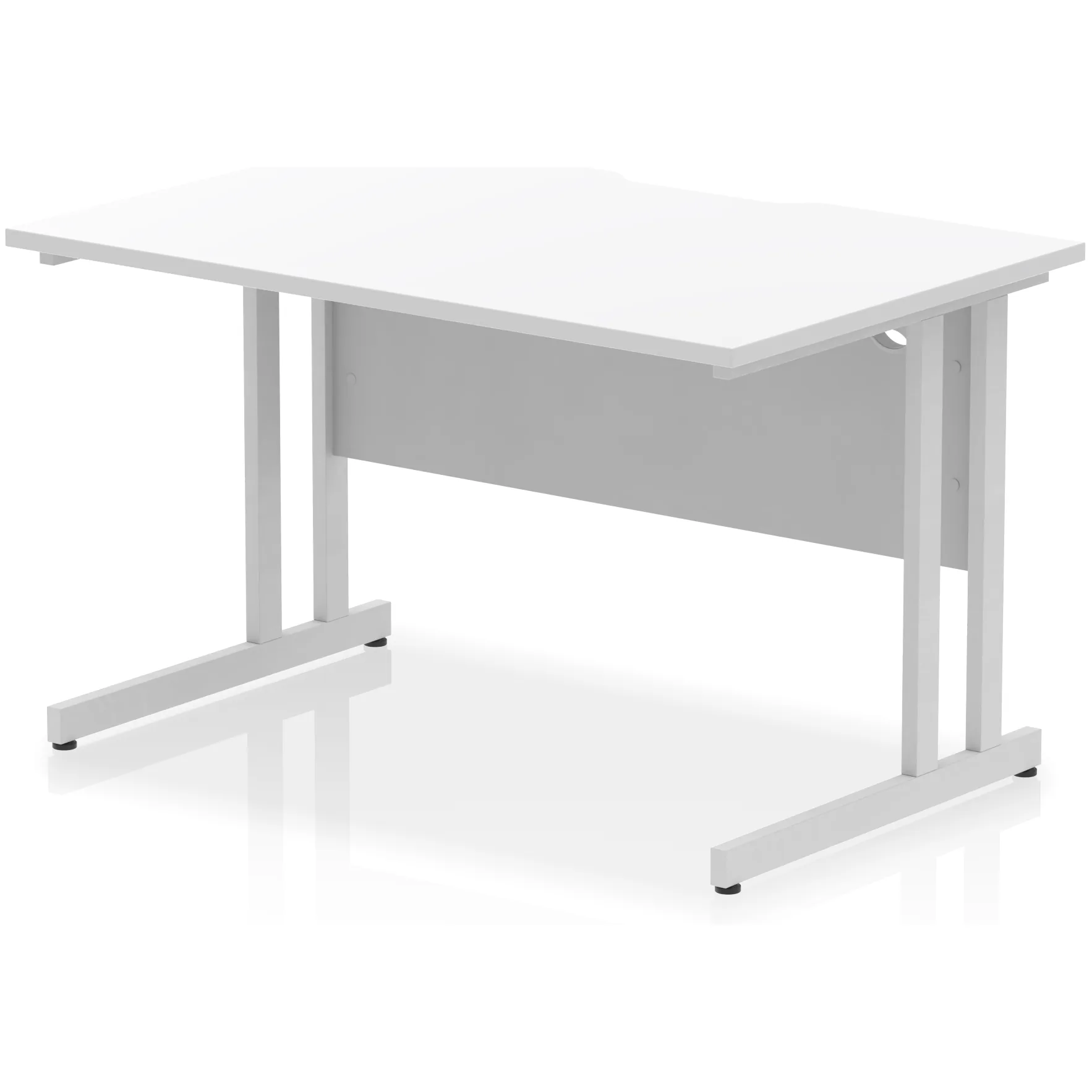 Impulse Cantilever Scalloped Rectangular Office Desk