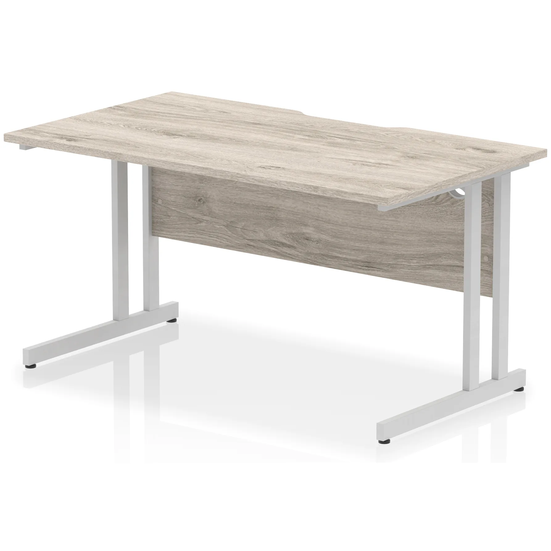Impulse Cantilever Scalloped Rectangular Office Desk