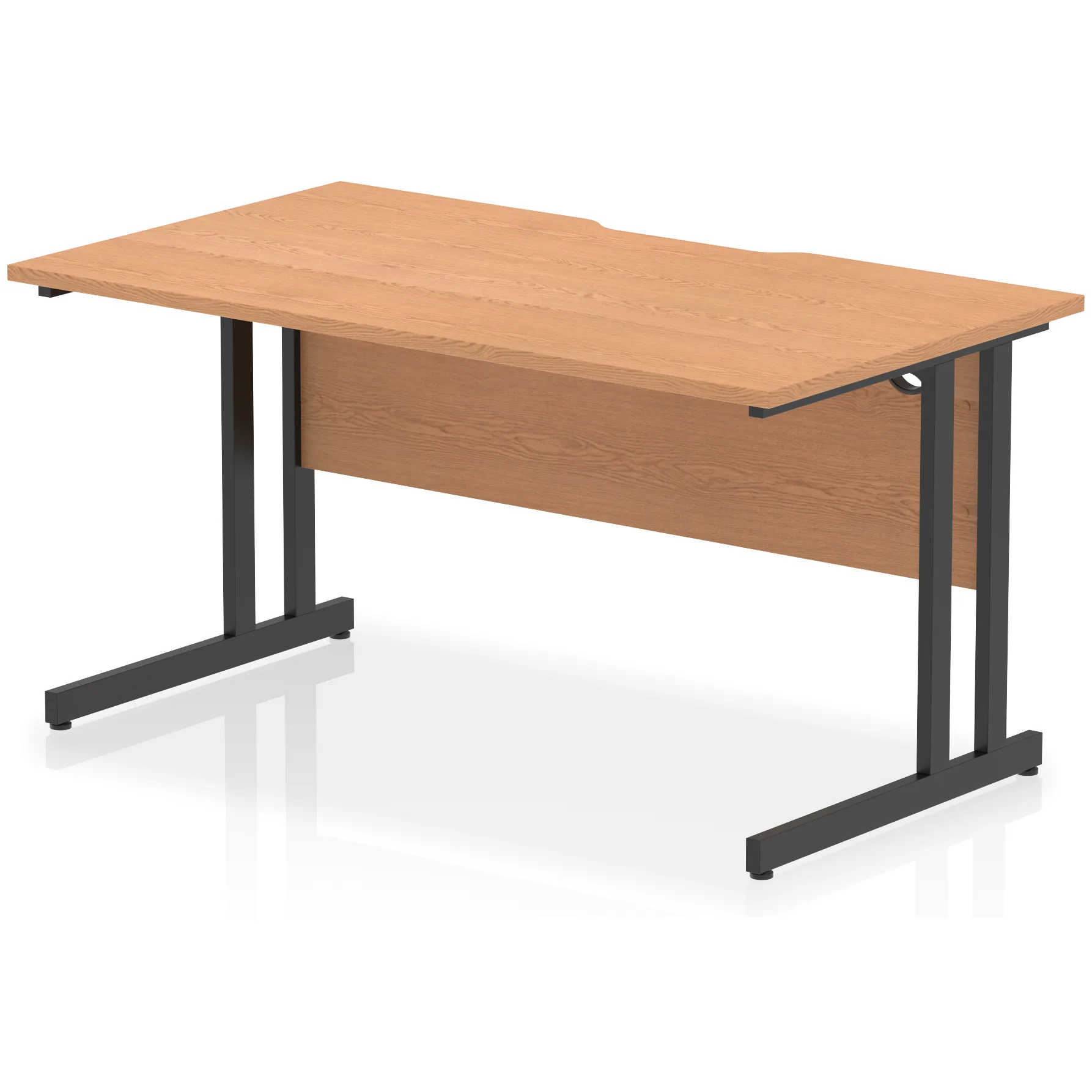 Impulse Cantilever Scalloped Rectangular Office Desk