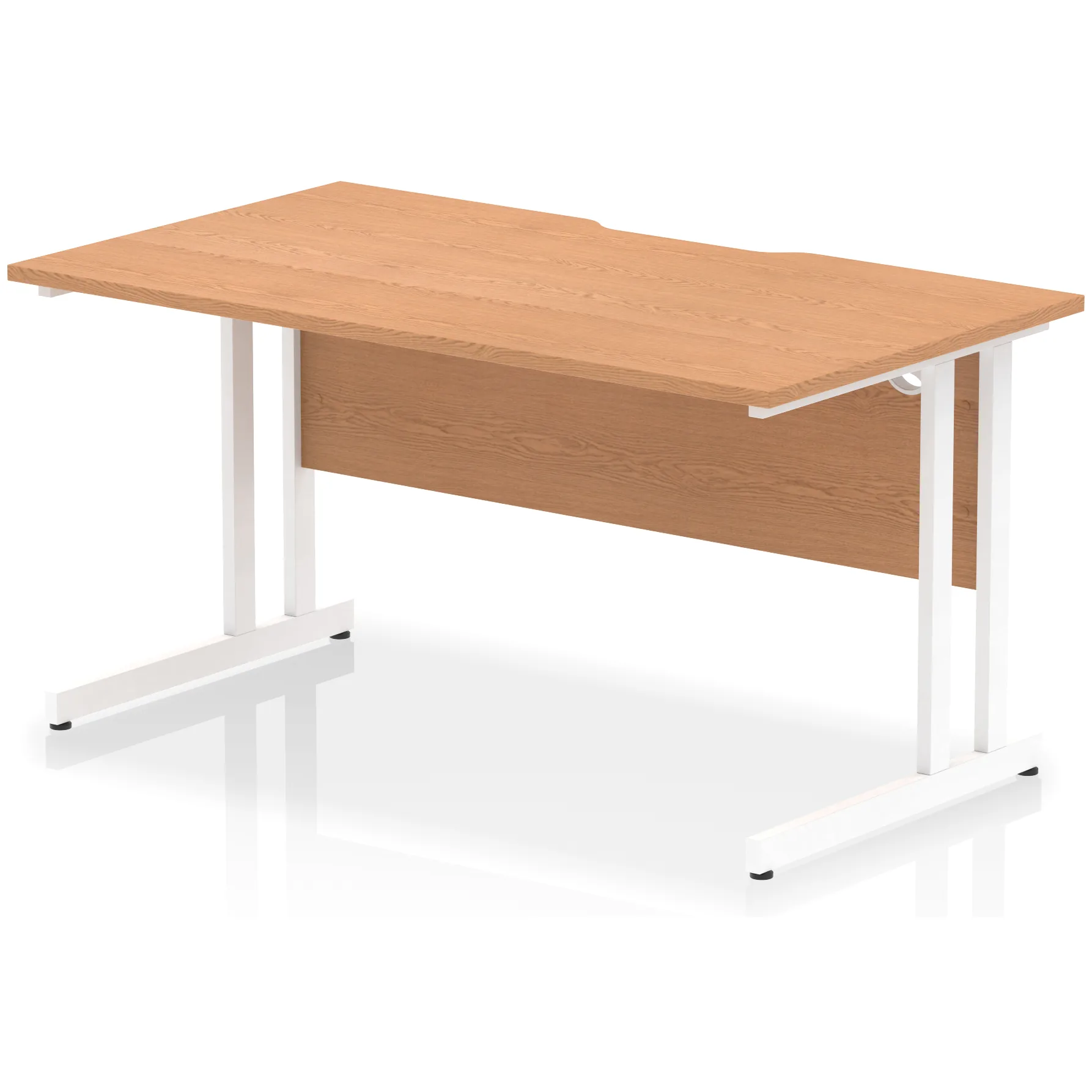 Impulse Cantilever Scalloped Rectangular Office Desk