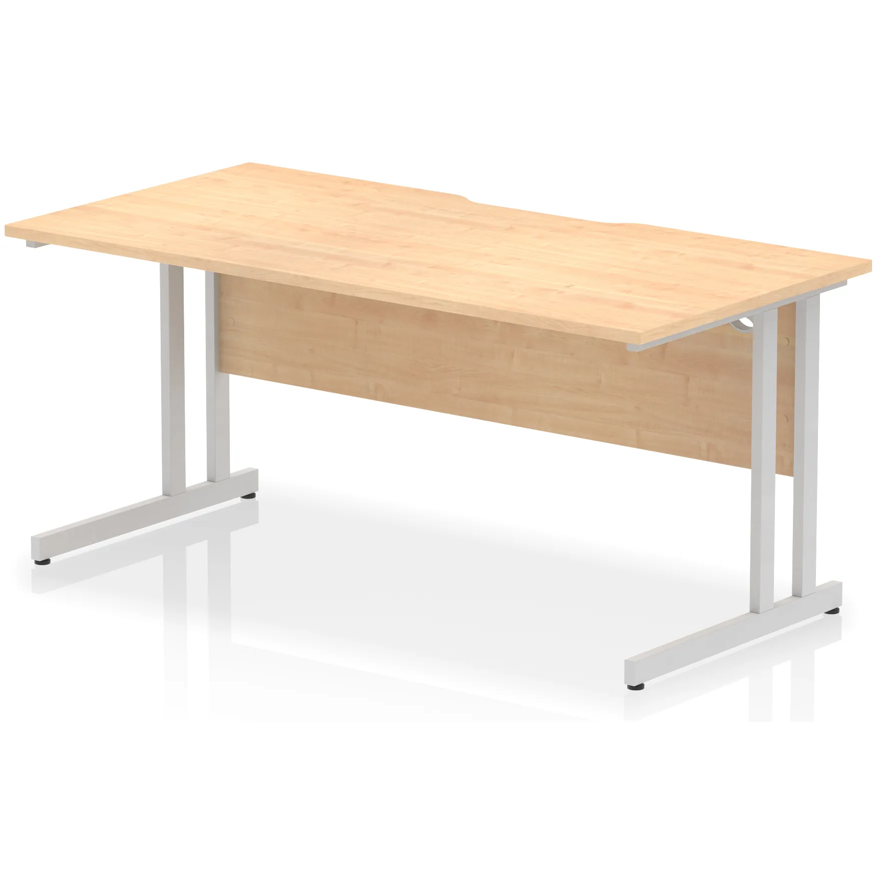 Impulse Cantilever Scalloped Rectangular Office Desk