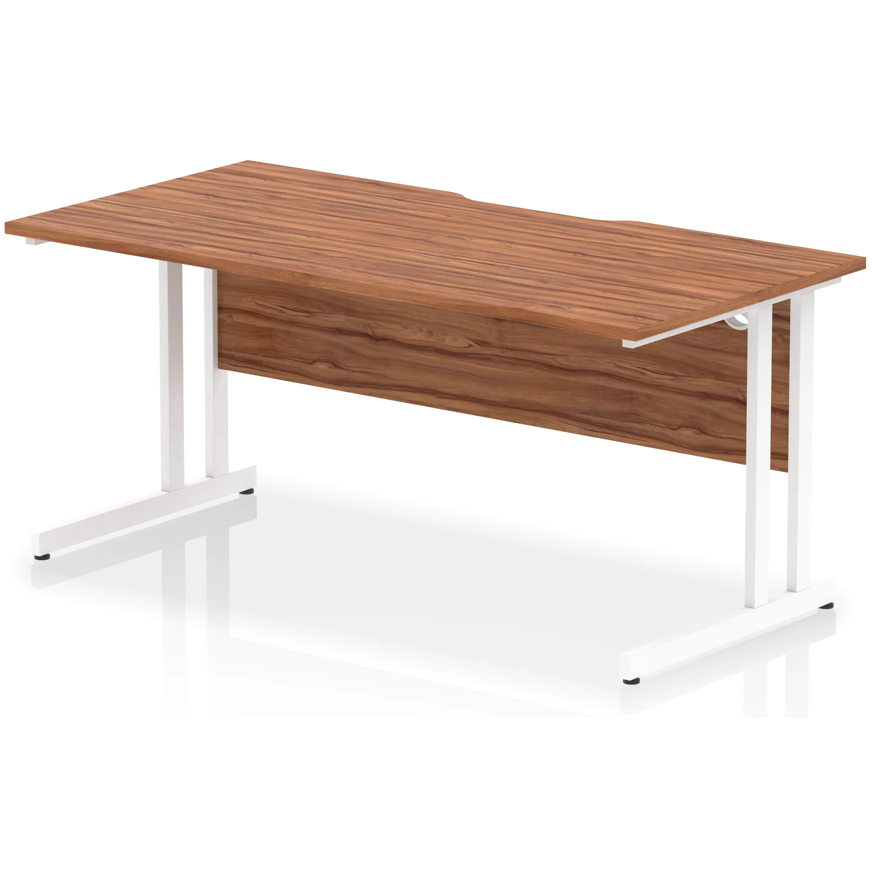 Impulse Cantilever Scalloped Rectangular Office Desk