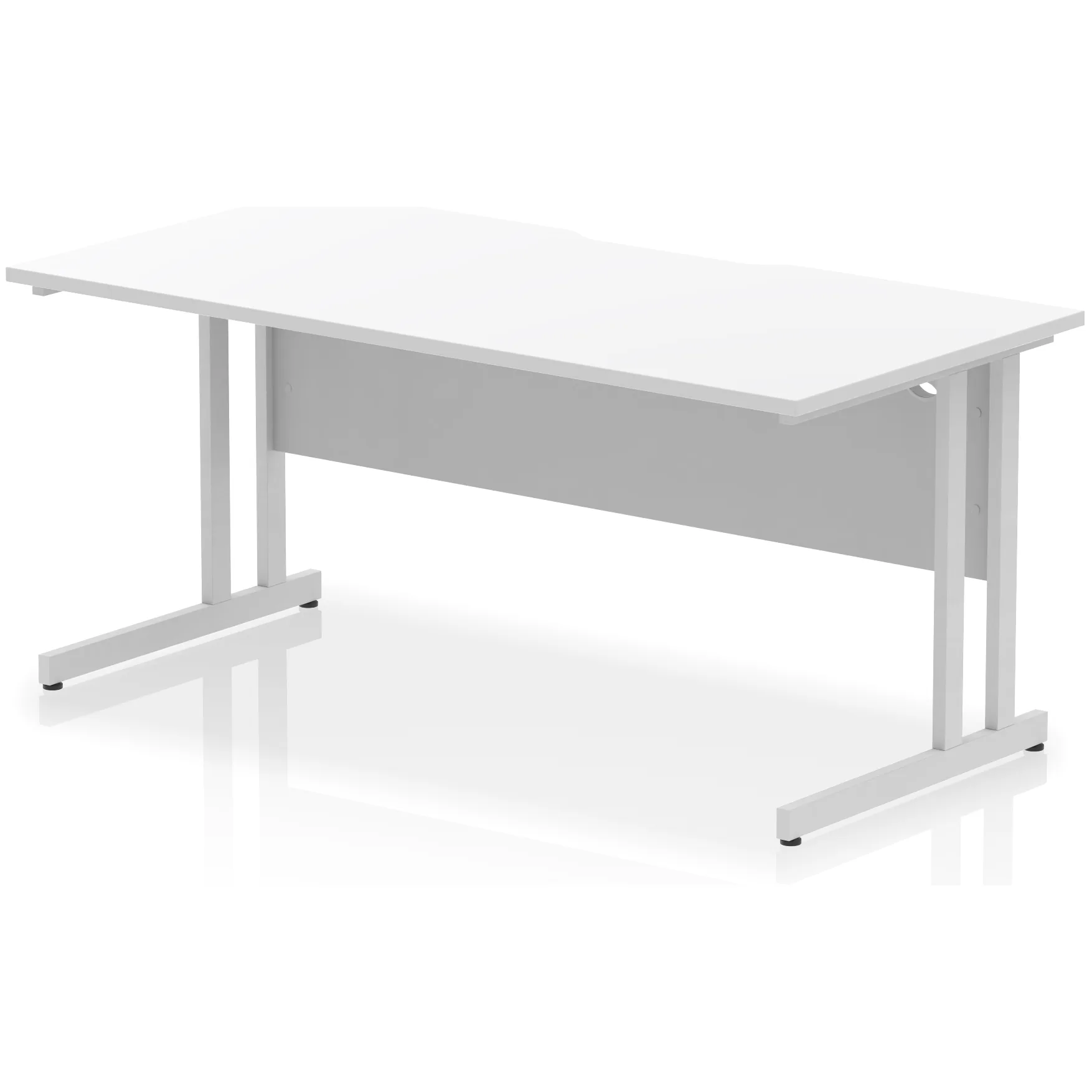 Impulse Cantilever Scalloped Rectangular Office Desk