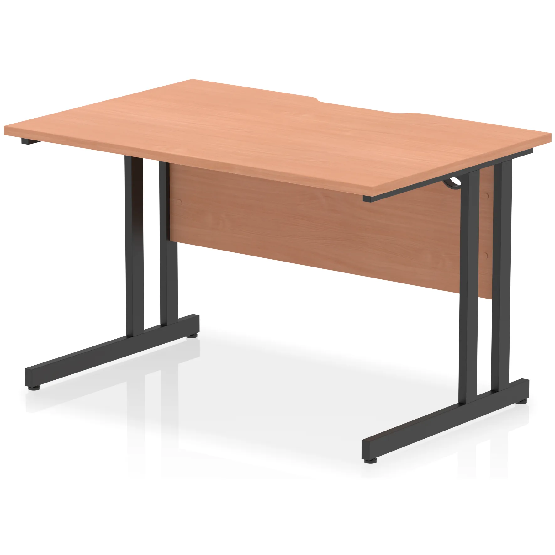 Impulse Cantilever Scalloped Rectangular Office Desk