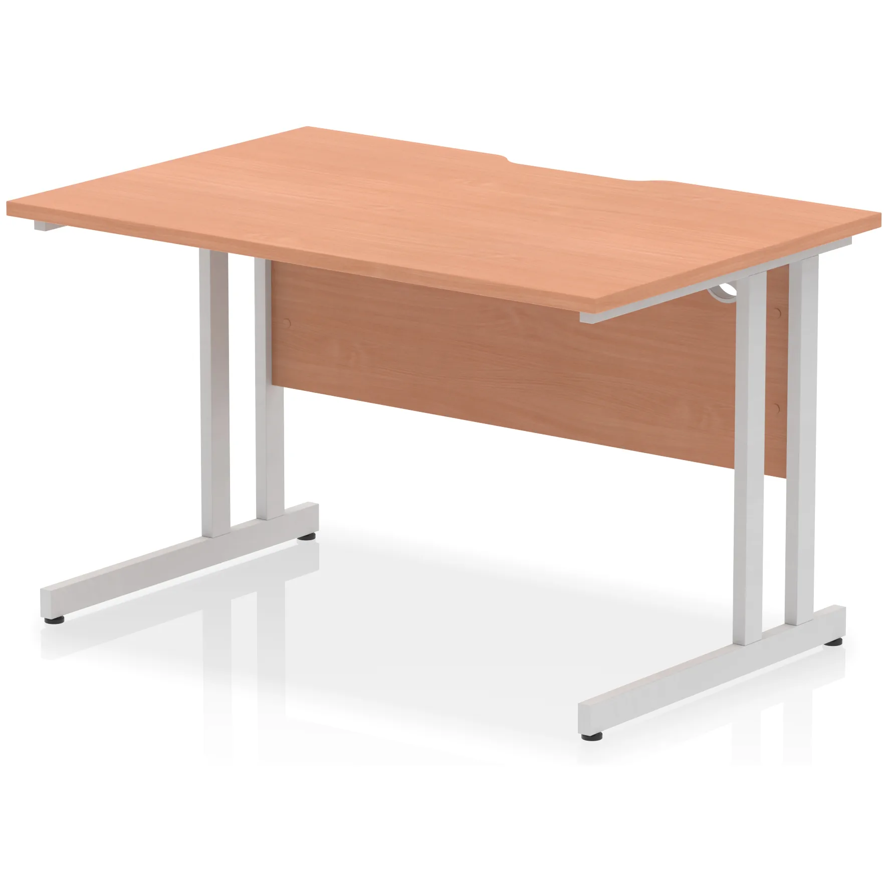 Impulse Cantilever Scalloped Rectangular Office Desk